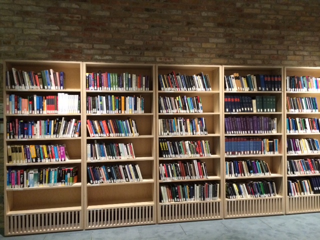 first book shelf in new library