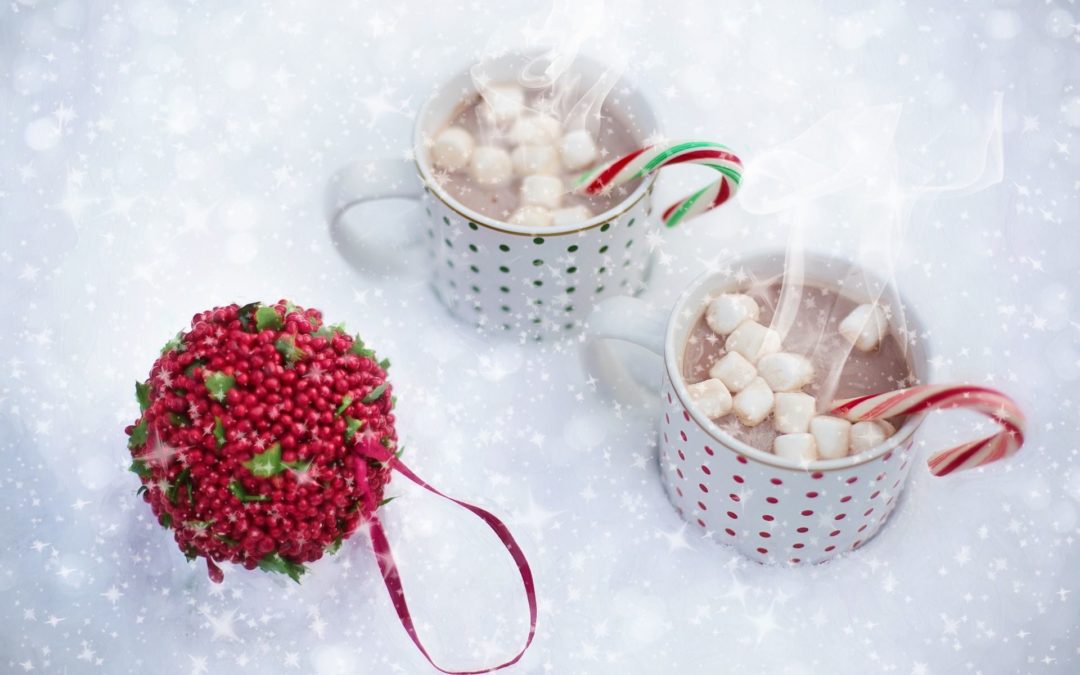 hot chocolate, christmas decorations, winter
