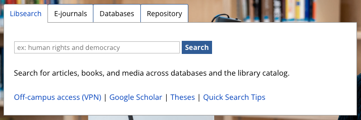 Libsearch tab