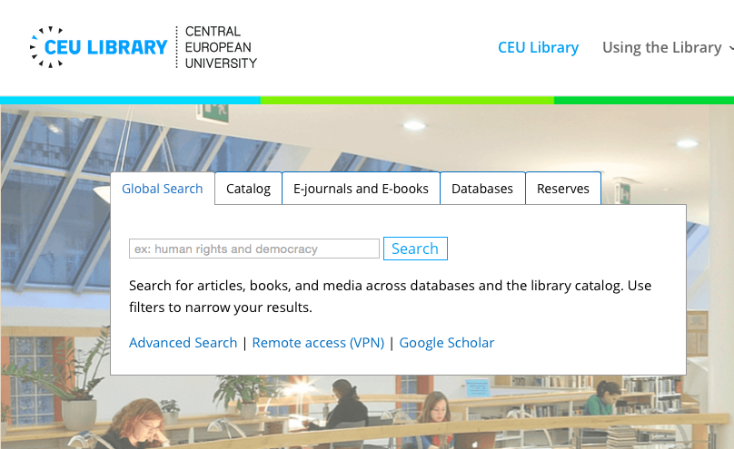 New library home page